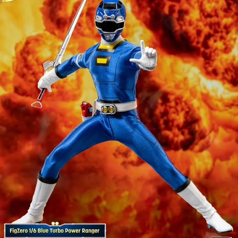 threezero Power Rangers Turbo FigZero Action Figure 1/6 Blue Turbo Power Ranger 30 cm threezero Power Rangers Turbo FigZero Action Figure 1/6 Blue Turbo Power Ranger 30 cm