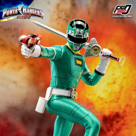 threezero Power Rangers Turbo FigZero Action Figure 1/6 Green Turbo Power Ranger 30 cm threezero Power Rangers Turbo FigZero Action Figure 1/6 Green Turbo Power Ranger 30 cm