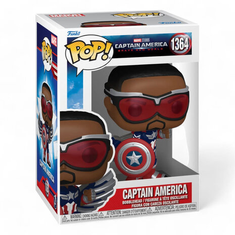 Funko Captain America Brave New World POP! Movies Vinyl Figure Captain America 9 cm Funko Captain America Brave New World POP! Movies Vinyl Figure Captain America 9 cm