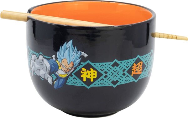 stor Dragon Ball - Super Saiyan Blue Goku en Vegeta Ramenkom met eetstokjes stor Dragon Ball - Super Saiyan Blue Goku en Vegeta Ramenkom met eetstokjes