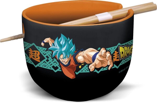 stor Dragon Ball - Super Saiyan Blue Goku en Vegeta Ramenkom met eetstokjes stor Dragon Ball - Super Saiyan Blue Goku en Vegeta Ramenkom met eetstokjes
