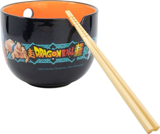 stor Dragon Ball - Super Saiyan Blue Goku en Vegeta Ramenkom met eetstokjes stor Dragon Ball - Super Saiyan Blue Goku en Vegeta Ramenkom met eetstokjes