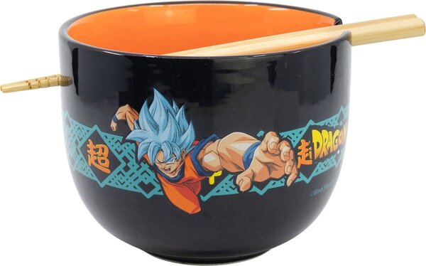 stor Dragon Ball - Super Saiyan Blue Goku en Vegeta Ramenkom met eetstokjes stor Dragon Ball - Super Saiyan Blue Goku en Vegeta Ramenkom met eetstokjes