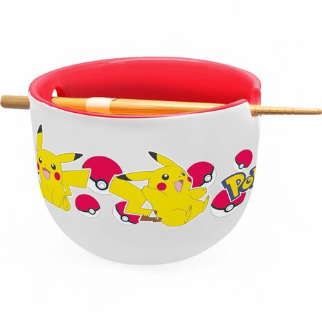 stor Pokémon - Pikachu Ramen Bowl with Chopsticks stor Pokémon - Pikachu Ramen Bowl with Chopsticks