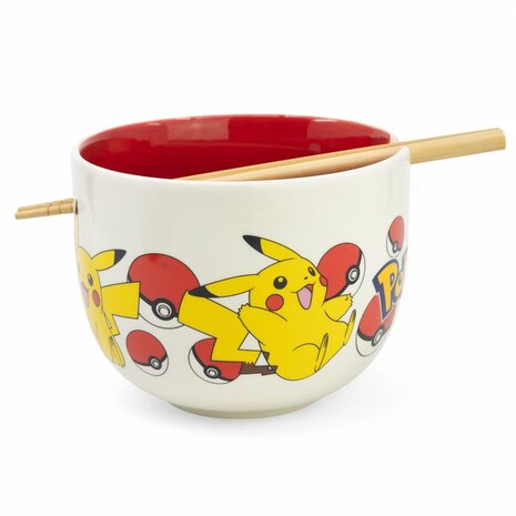 stor Pokémon - Pikachu Ramen Bowl with Chopsticks stor Pokémon - Pikachu Ramen Bowl with Chopsticks