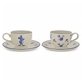 Disney Home Disney Mono Teacup and Saucer (Set of 2)