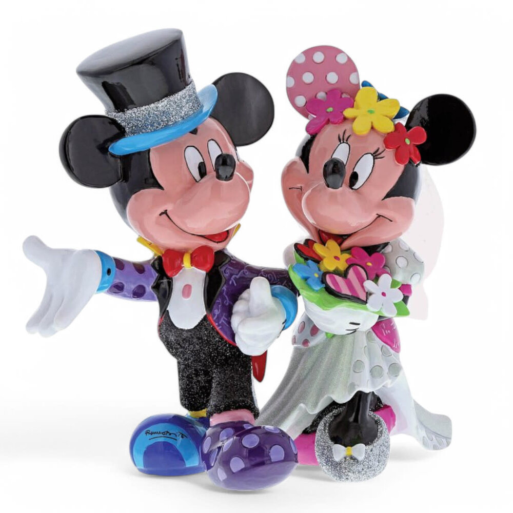 Disney BRITTO Collection Mickey and Minnie Mouse Wedding Figurine Disney BRITTO Collection Mickey and Minnie Mouse Wedding Figurine