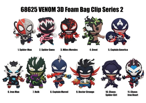 Monogram Venom 3D PVC Bag Clips Series 2 Monogram Venom 3D PVC Bag Clips Series 2