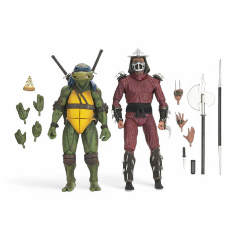 NECA Teenage Mutant Ninja Turtles (1990 Movie) Action Figure Roof Top Battle Shredder vs Leo 18 cm NECA Teenage Mutant Ninja Turtles (1990 Movie) Action Figure Roof Top Battle Shredder vs Leo 18 cm