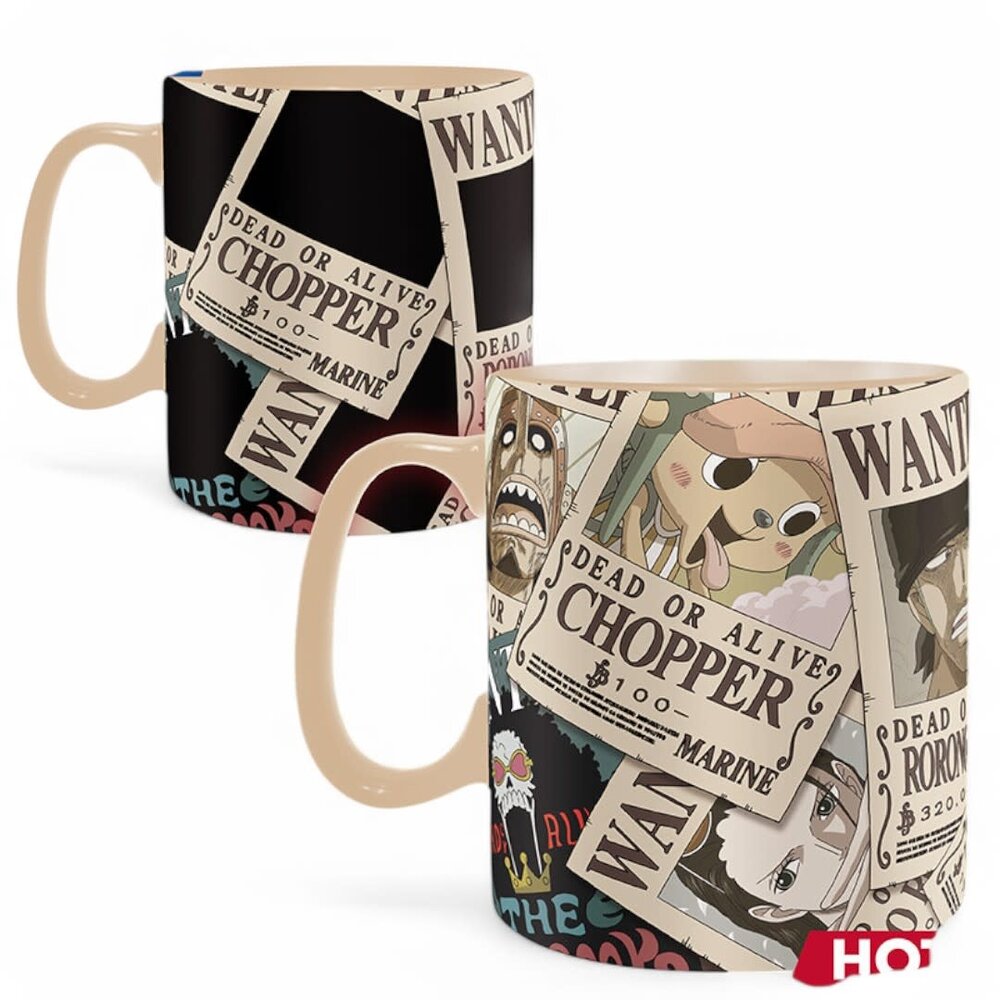 Abysse Corp ONE PIECE - Mug Heat Change - 460 ml - Wanted - Abysse Corp ONE PIECE - Mug Heat Change - 460 ml - Wanted -