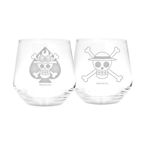 Abysse Corp ONE PIECE - 2 Glass Set - Luffy & Ace Abysse Corp ONE PIECE - 2 Glass Set - Luffy & Ace