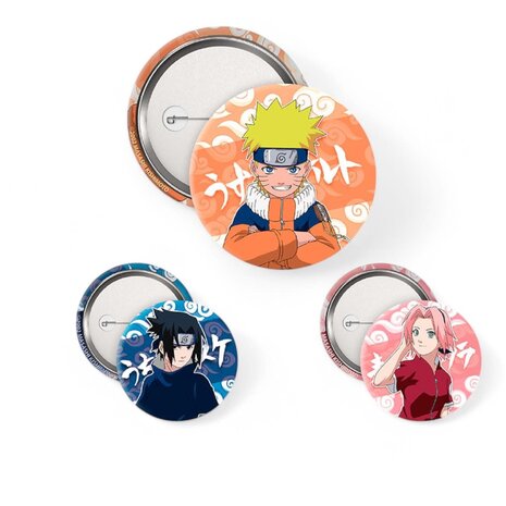 AbyStyle NARUTO - Badge Pack - Naruto, Sasuke, Sakura AbyStyle NARUTO - Badge Pack - Naruto, Sasuke, Sakura