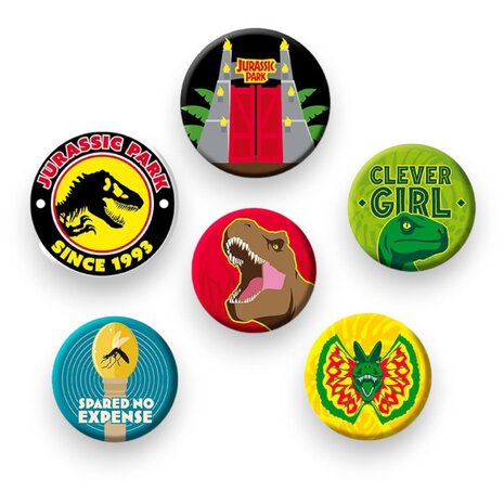 AbyStyle JURASSIC PARK - Badge Pack - Icons AbyStyle JURASSIC PARK - Badge Pack - Icons