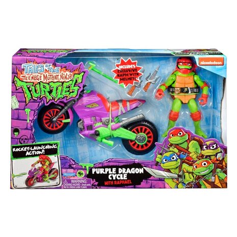 Playmates Tales of the Teenage Mutant Ninja Turtles Action Figure with Vehicle Raphael & Purple Dragon Playmates Tales of the Teenage Mutant Ninja Turtles Action Figure with Vehicle Raphael & Purple Dragon