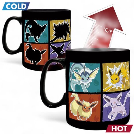 AbyStyle POKEMON - Mug Heat Change - 460 ml - Eevee - cardboard box AbyStyle POKEMON - Mug Heat Change - 460 ml - Eevee - cardboard box