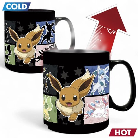 AbyStyle POKEMON - Mug Heat Change - 460 ml - Eevee - cardboard box AbyStyle POKEMON - Mug Heat Change - 460 ml - Eevee - cardboard box