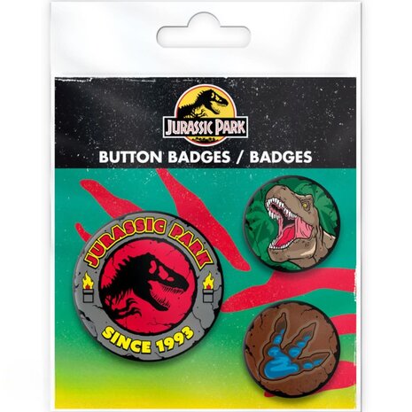 AbyStyle JURASSIC PARK - Badge Pack - Logo T-Rex AbyStyle JURASSIC PARK - Badge Pack - Logo T-Rex