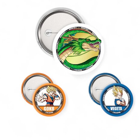 AbyStyle DRAGON BALL - Badge Pack - Goku, Vegeta & Shenron AbyStyle DRAGON BALL - Badge Pack - Goku, Vegeta & Shenron