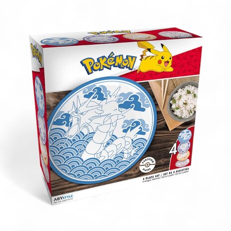 Abysse Corp POKEMON Set of 4 Plates Japanese Style Abysse Corp POKEMON Set of 4 Plates Japanese Style