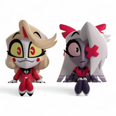 Youtooz Collectibles Hazbin Hotel Vinyl Figures Charlie & Vaggie Monitor Buddiez Youtooz Collectibles Hazbin Hotel Vinyl Figures Charlie & Vaggie Monitor Buddiez