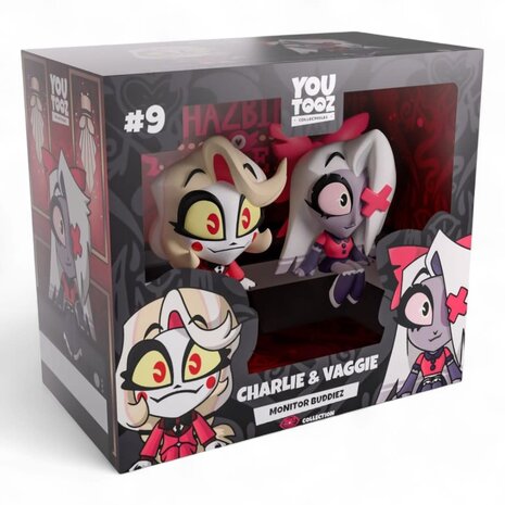 Youtooz Collectibles Hazbin Hotel Vinyl Figures Charlie & Vaggie Monitor Buddiez Youtooz Collectibles Hazbin Hotel Vinyl Figures Charlie & Vaggie Monitor Buddiez
