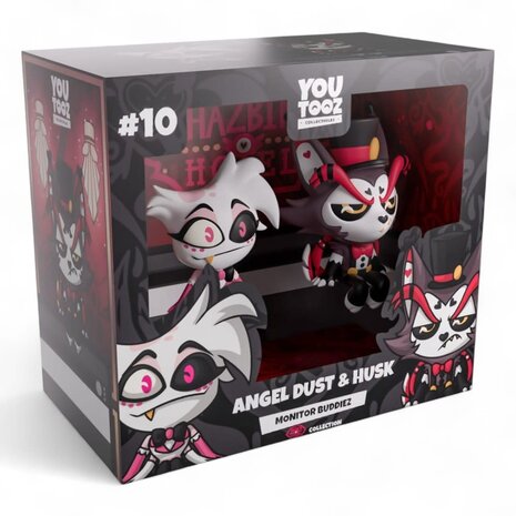 Youtooz Collectibles Hazbin Hotel Vinyl Figures Angel Dust & Husk Monitor Buddiez Youtooz Collectibles Hazbin Hotel Vinyl Figures Angel Dust & Husk Monitor Buddiez