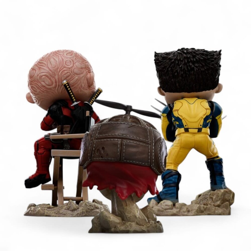 Iron Studios Deadpool & Wolverine Mini Co. PVC Figure Deadpool and Wolverine set Unmasked Iron Studios Deadpool & Wolverine Mini Co. PVC Figure Deadpool and Wolverine set Unmasked