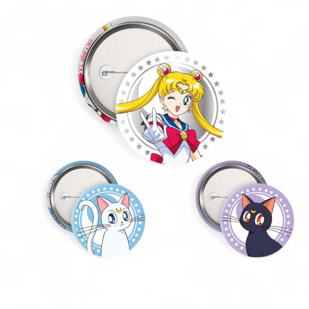 AbyStyle SAILOR MOON - Badge Pack - Sailor Moon, Luna & Artemis