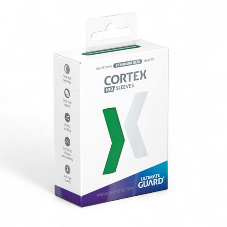 Ultimate Guard Ultimate Guard Cortex Sleeves Standard Size (100) - Green Ultimate Guard Ultimate Guard Cortex Sleeves Standard Size (100) - Green
