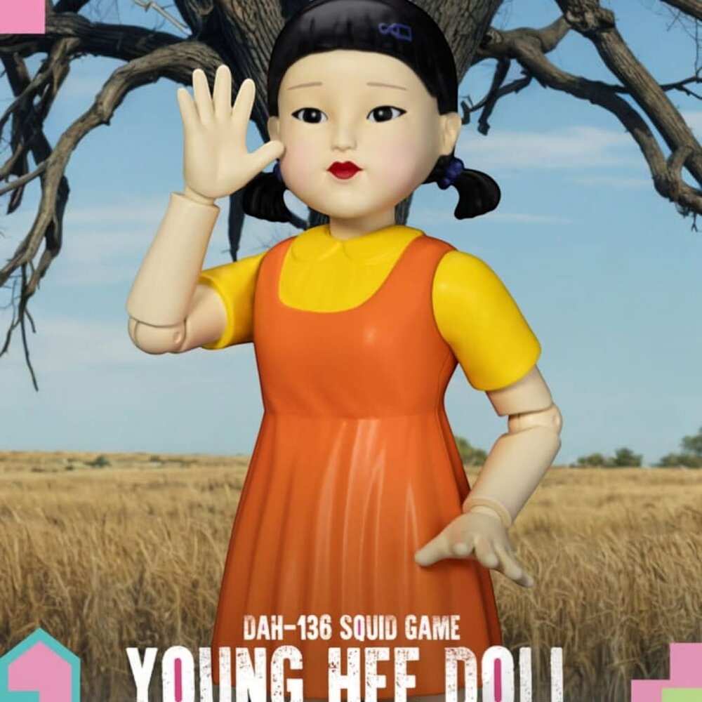 Beast Kingdom Squid Game Action Figure with Sound Young Hee Doll Beast Kingdom Squid Game Action Figure with Sound Young Hee Doll