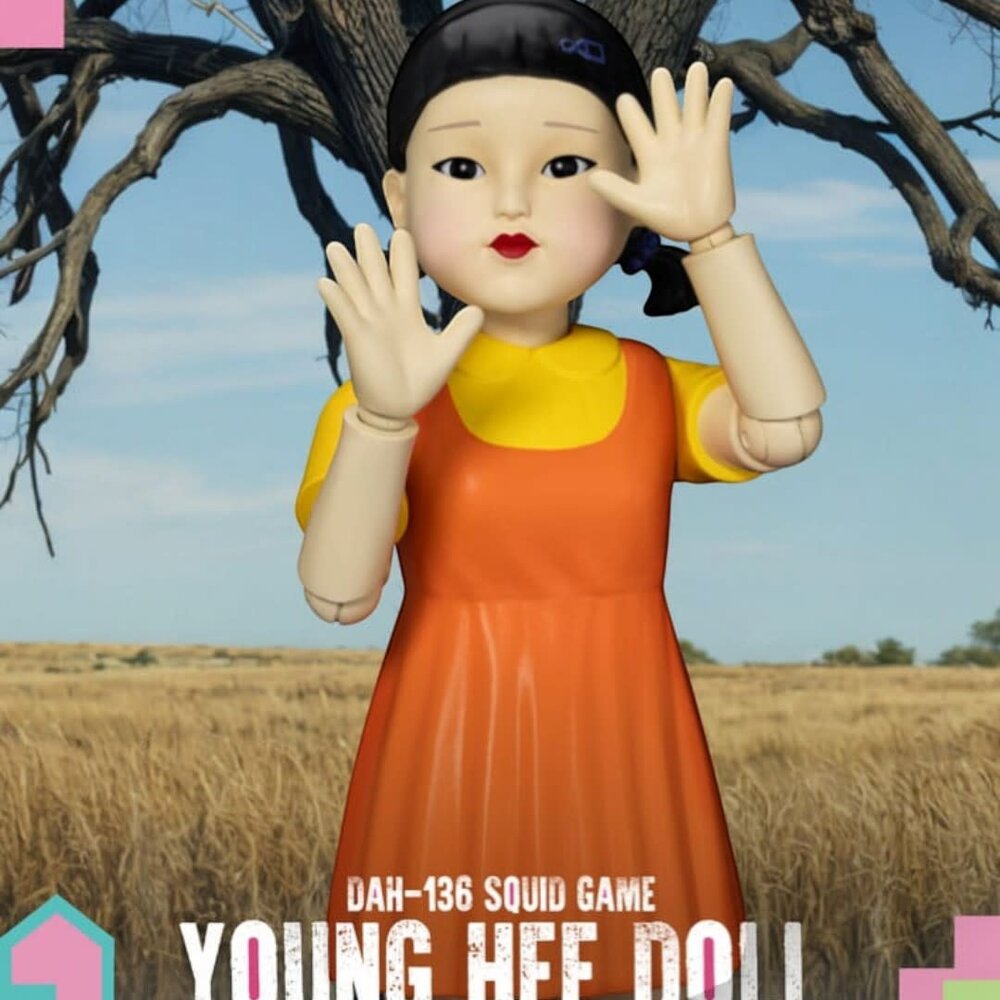 Beast Kingdom Squid Game Action Figure with Sound Young Hee Doll Beast Kingdom Squid Game Action Figure with Sound Young Hee Doll