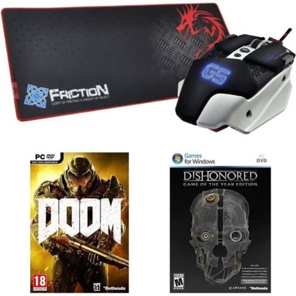 CLD Bundle PC Dragon War Warlord Mouse + Mousepad Speed Edition + Doom + Dishonored GOTY CLD Bundle PC Dragon War Warlord Mouse + Mousepad Speed Edition + Doom + Dishonored GOTY