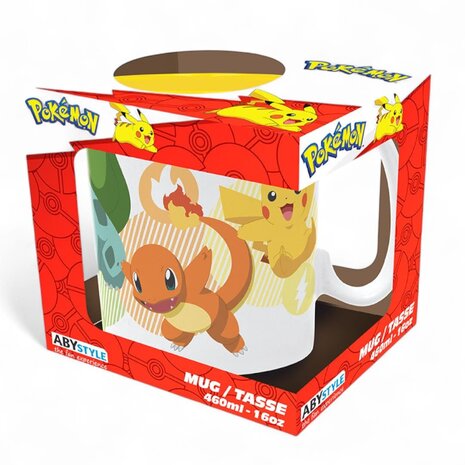 AbyStyle POKEMON- Mug - 460 ml - Pikachu and starters - subli - AbyStyle POKEMON- Mug - 460 ml - Pikachu and starters - subli -