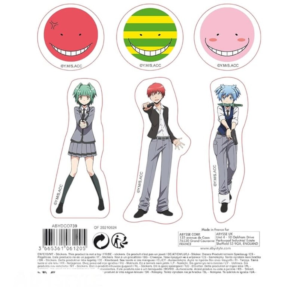 AbyStyle ASSASSINATION CLASSROOM - Stickers - AbyStyle ASSASSINATION CLASSROOM - Stickers -