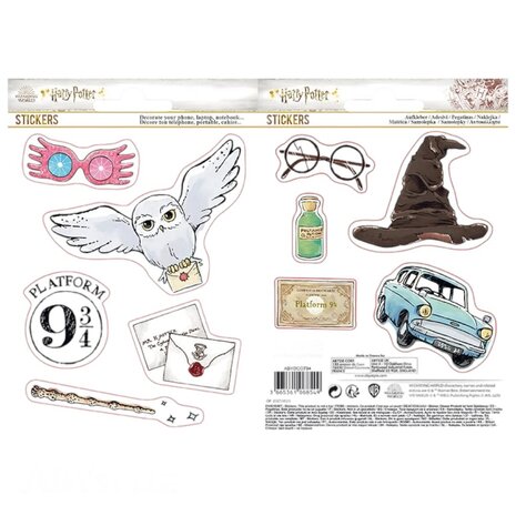 AbyStyle HARRY POTTER - Stickers - 16x11cm/ 2 sheets - Magical Objects AbyStyle HARRY POTTER - Stickers - 16x11cm/ 2 sheets - Magical Objects