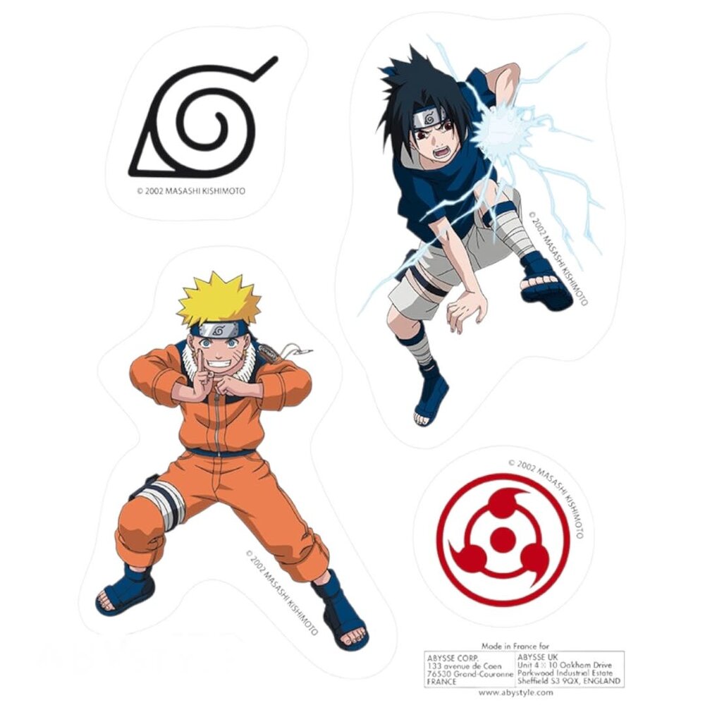 AbyStyle NARUTO - Stickers - 16x11cm/ 2 sheets - Team 7 AbyStyle NARUTO - Stickers - 16x11cm/ 2 sheets - Team 7