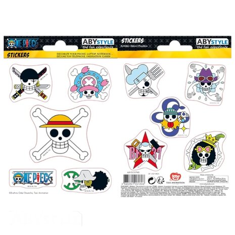 AbyStyle ONE PIECE - Stickers - 16x11cm/ 2 sheets - Straw Hat Skulls AbyStyle ONE PIECE - Stickers - 16x11cm/ 2 sheets - Straw Hat Skulls