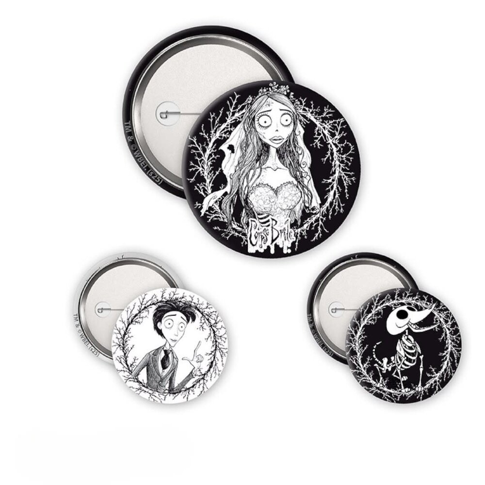 AbyStyle CORPSE BRIDE - Badge Pack - Trio AbyStyle CORPSE BRIDE - Badge Pack - Trio