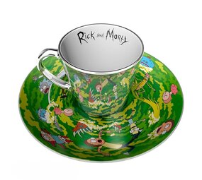 AbyStyle RICK AND MORTY - Mirror mug & plate set - Portal AbyStyle RICK AND MORTY - Mirror mug & plate set - Portal