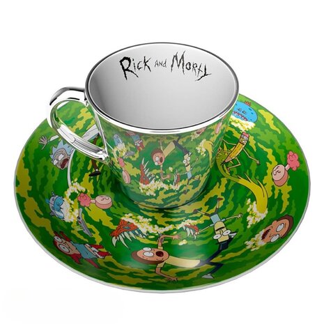 AbyStyle RICK AND MORTY - Mirror mug & plate set - Portal AbyStyle RICK AND MORTY - Mirror mug & plate set - Portal