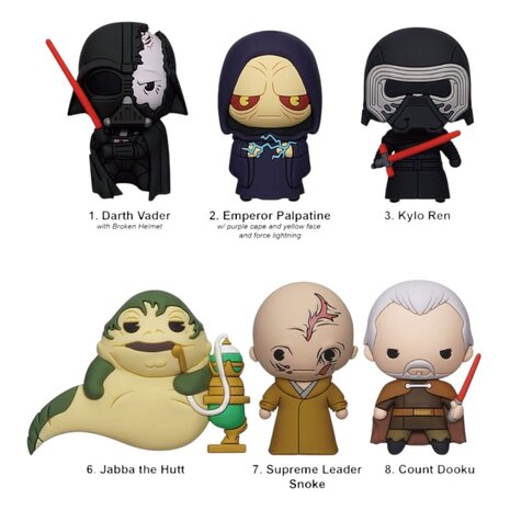 Monogram Star Wars 3D PVC Bag Clips Year of the Dark Side Series 1 Monogram Star Wars 3D PVC Bag Clips Year of the Dark Side Series 1