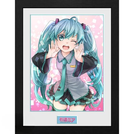 GB eye HATSUNE MIKU - Framed print FSC MIX "Wink"