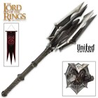 United Cutlery The Lord of the Rings – Sauron’s Mace & One Ring Red Eye Edition with War Banner