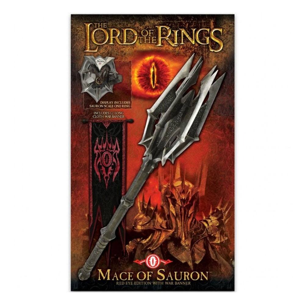 United Cutlery The Lord of the Rings – Sauron’s Mace & One Ring Red Eye Edition with War Banner