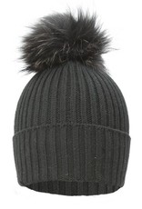 Ladies Wool & Fox Pompom Hat