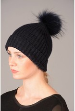 Ladies Wool & Fox Pompom Hat