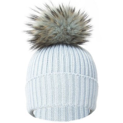 Ladies Wool & Fox Pompom Hat