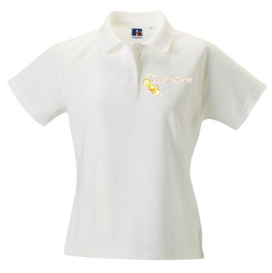 Vitality Therapy Womens Polo White