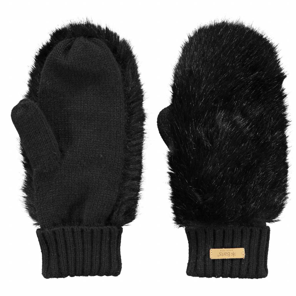 ladies fur mittens