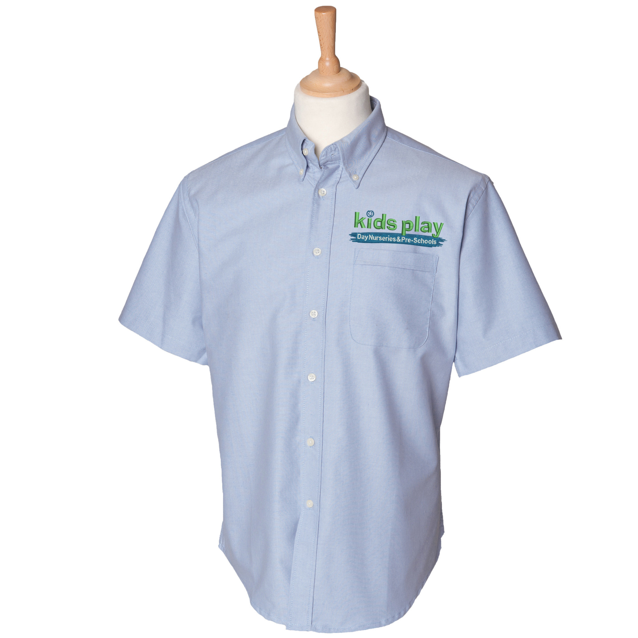 Kids Play Wolverton Mens Day Nursery S/S Oxford Shirt